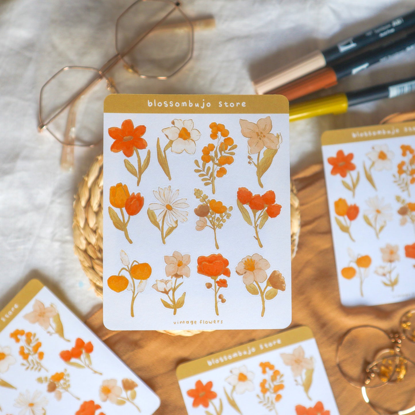 Stickersheet - Vintage Flowers