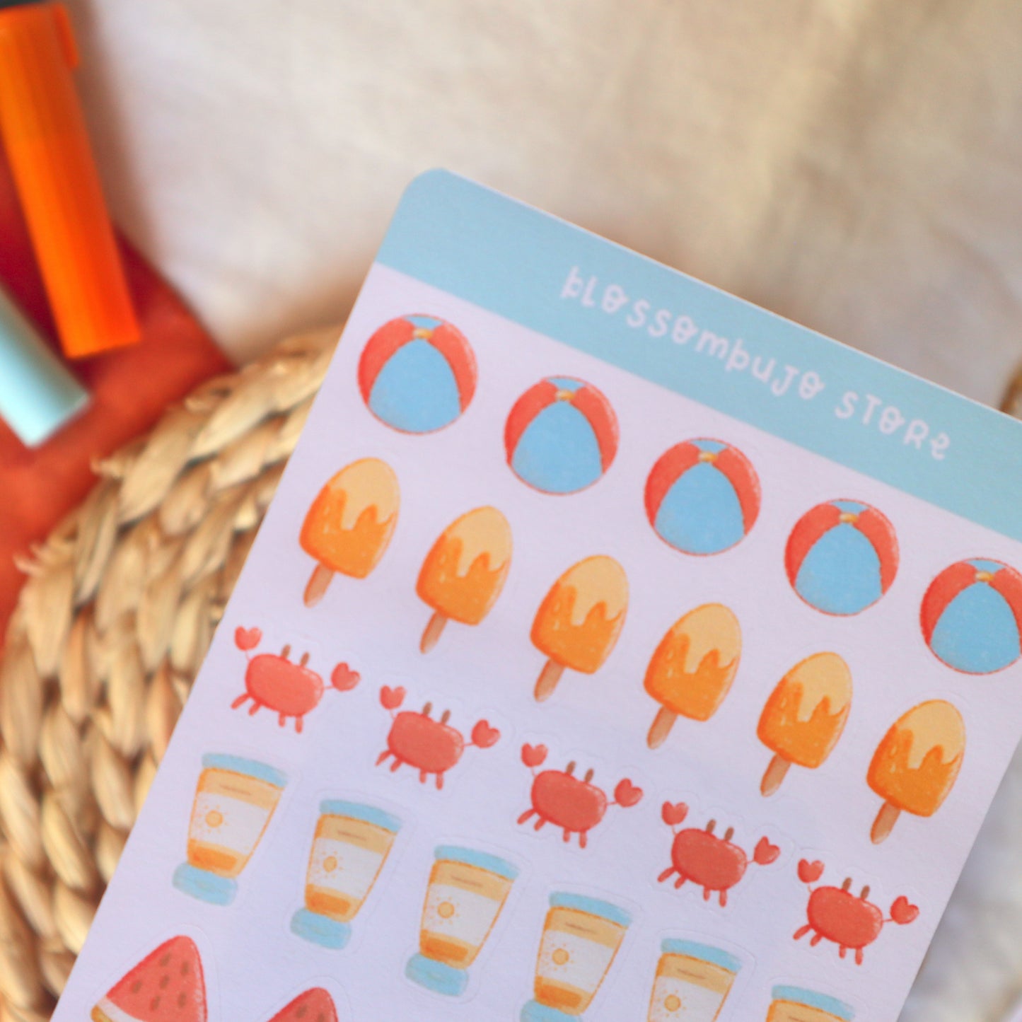 Stickersheet - Summer Icons