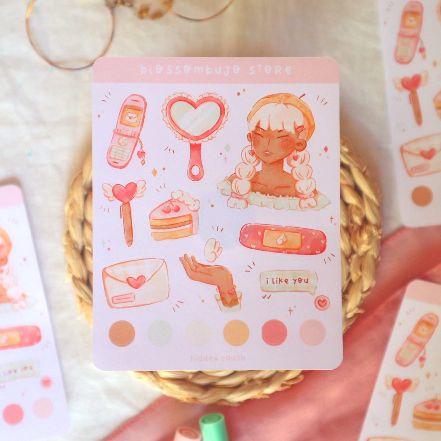 Stickersheet - Hidden Crush