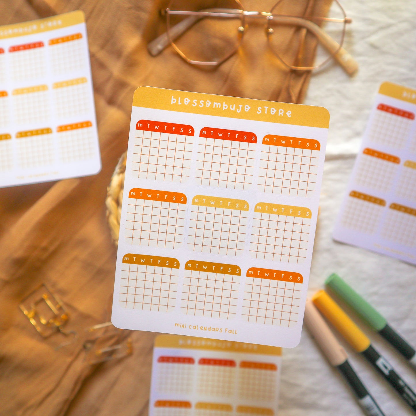 Stickersheet - Mini Calendars (Fall Edition)