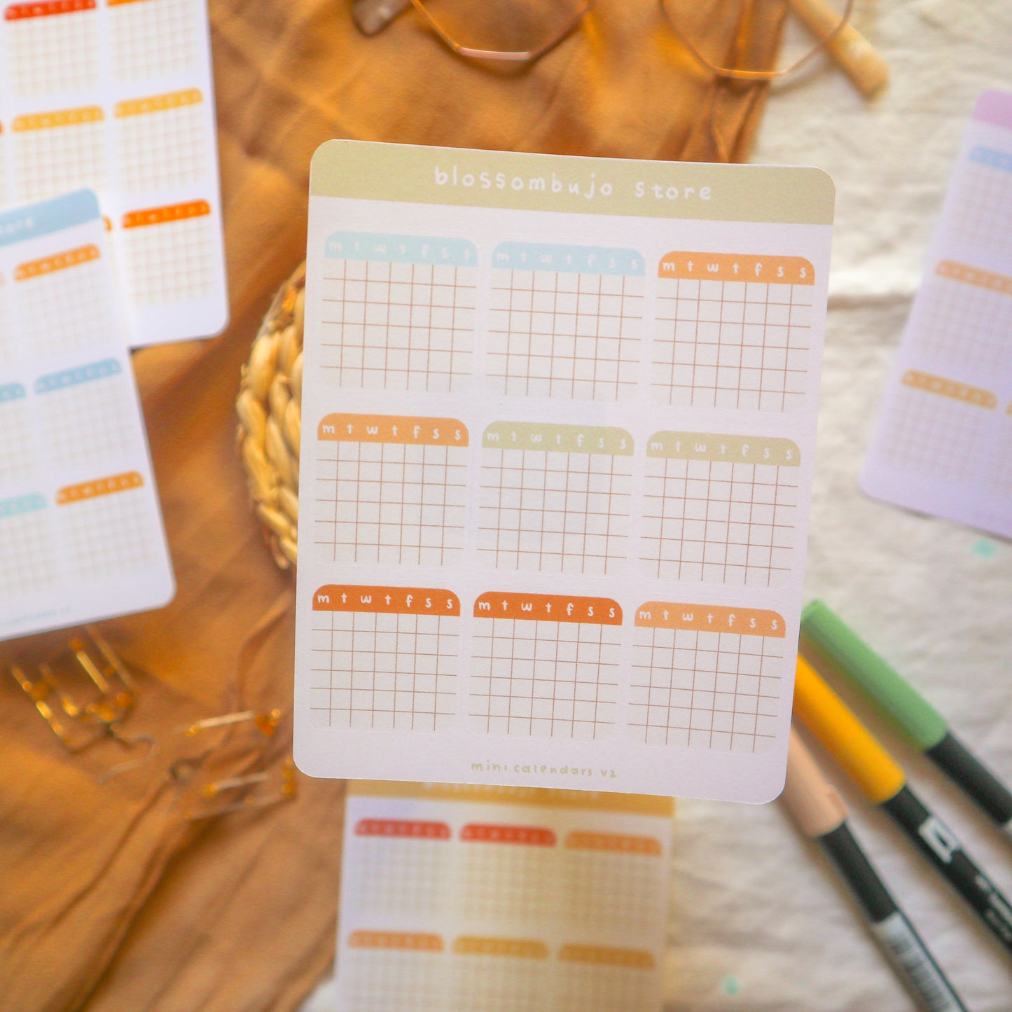Stickersheet - Mini Calendars (Fall Edition)