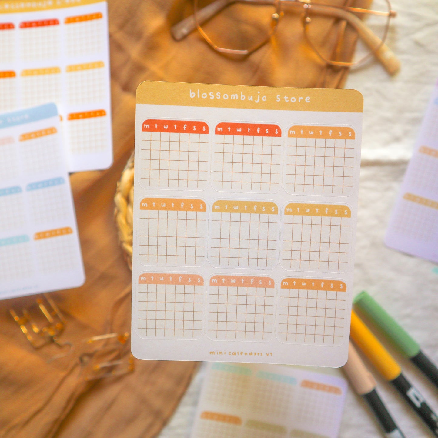 Stickersheet - Mini Calendars (Fall Edition)