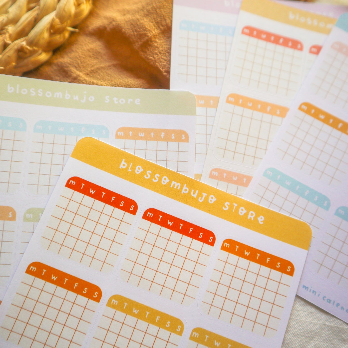 Stickersheet - Mini Calendars (Fall Edition)