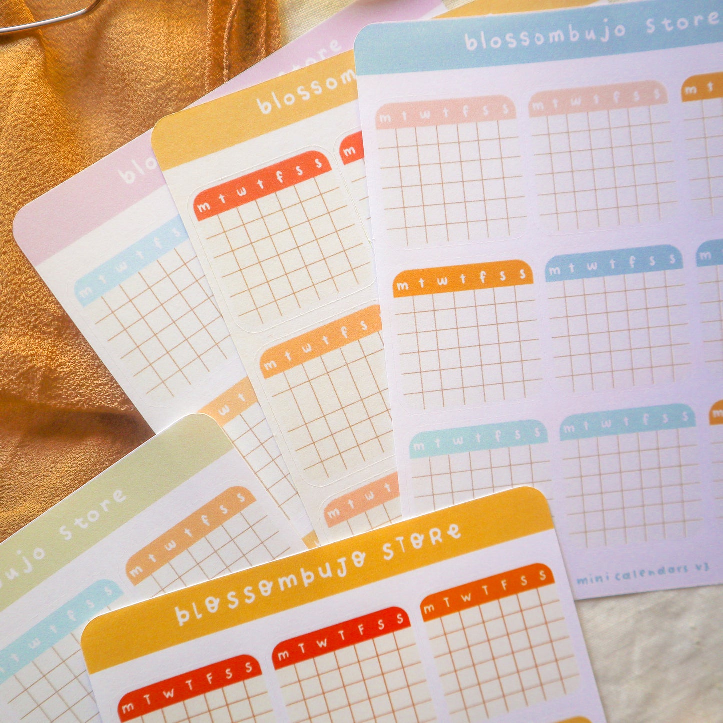 Stickersheet - Mini Calendars (Fall Edition)
