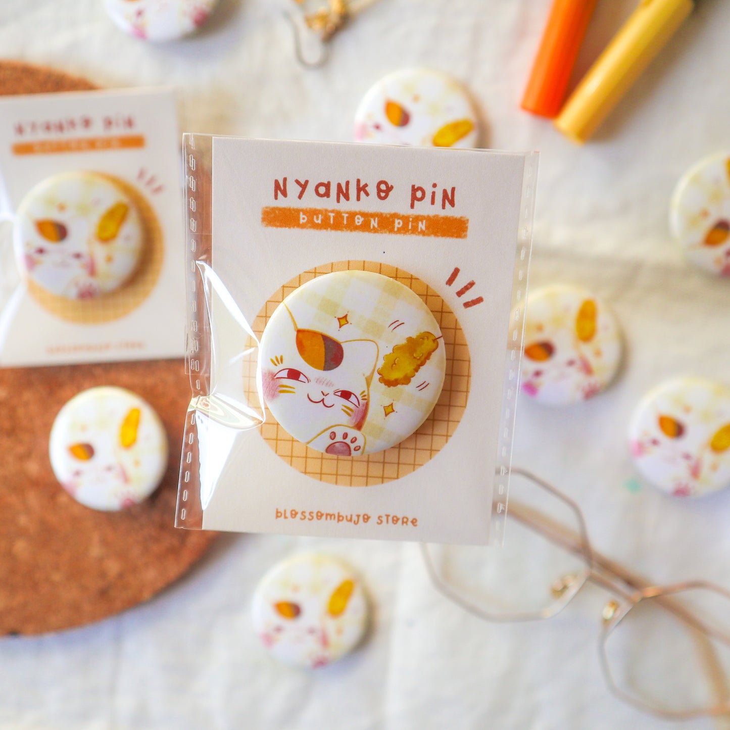Pin Button - Nyanko-sensei