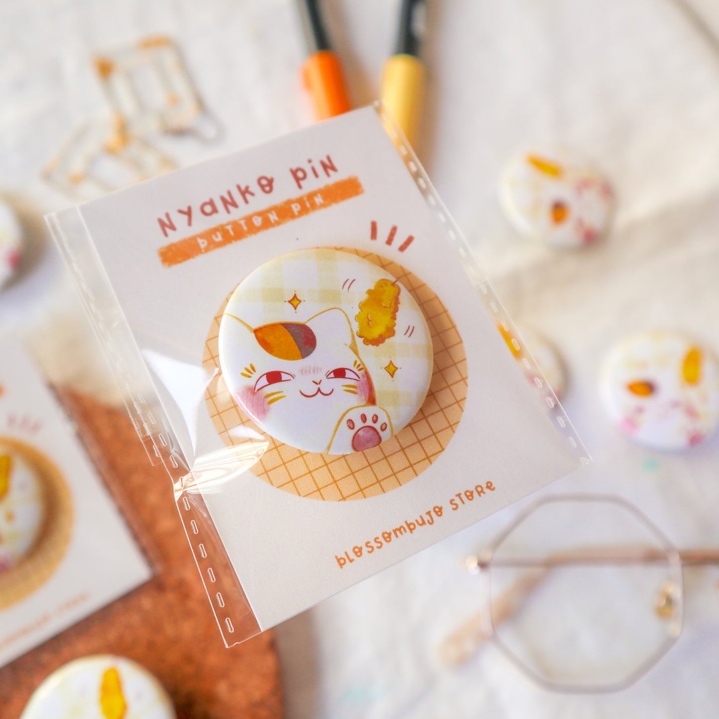 Pin Button - Nyanko-sensei
