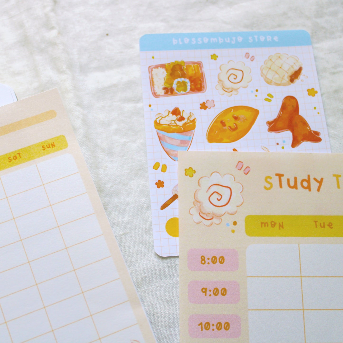 Printables - Study Time Table Anime Foody