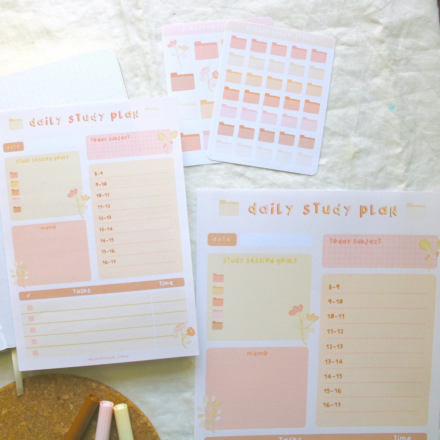 Printables - Study Daily Plan Mellow Folders