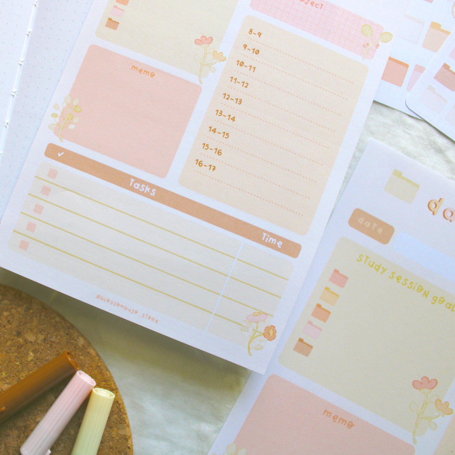 Printables - Study Daily Plan Mellow Folders