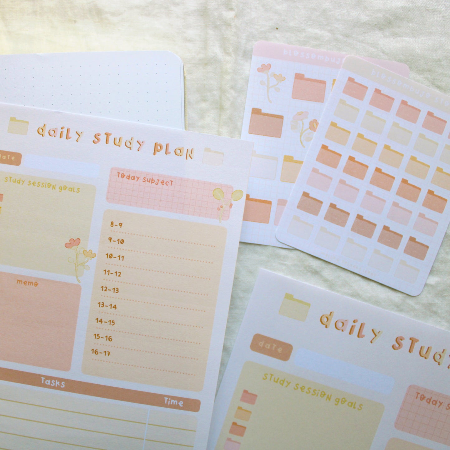 Printables - Study Daily Plan Mellow Folders