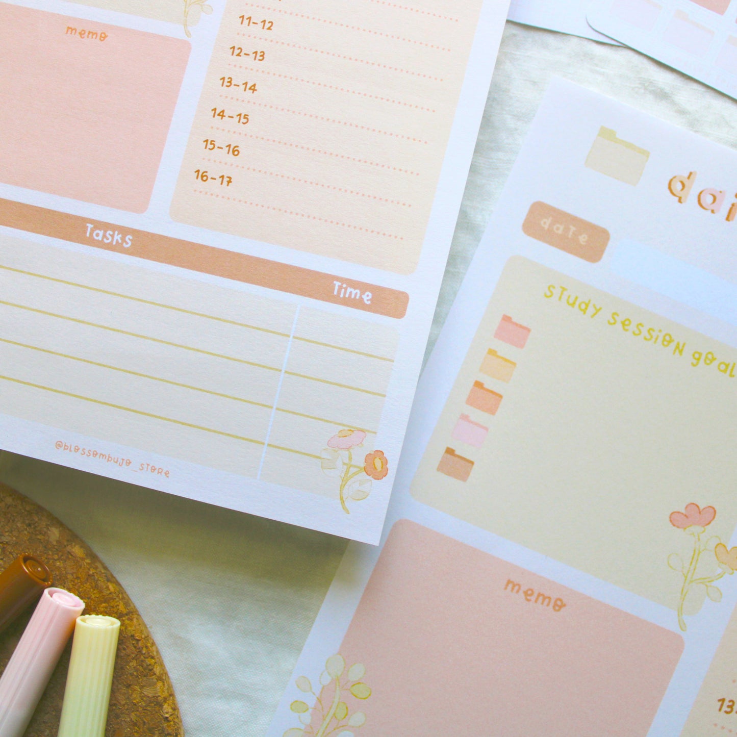 Printables - Study Daily Plan Mellow Folders