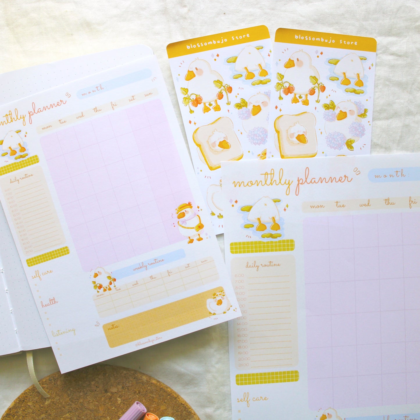Printables - Monthly Planner Rosie Duck