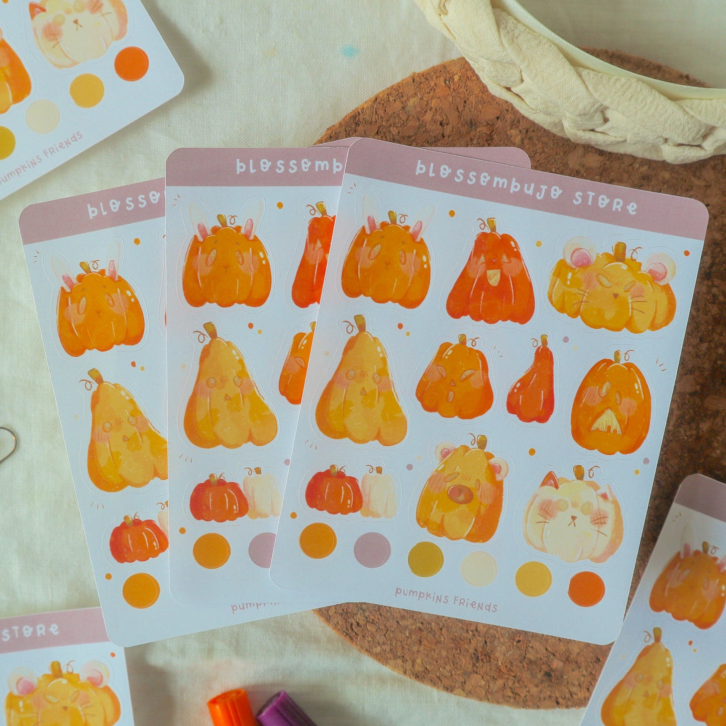 Stickersheet - Pumpkin Friends