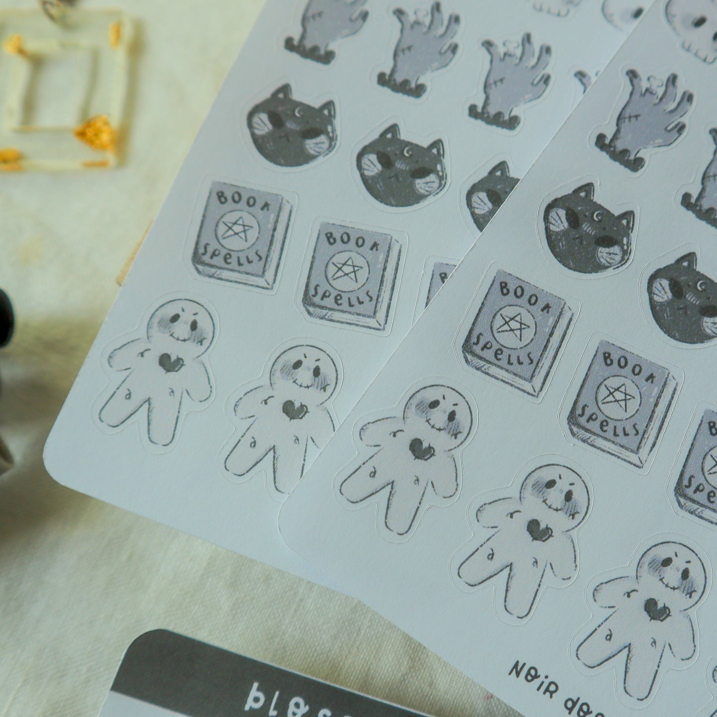 Stickersheet - Noir Doodles