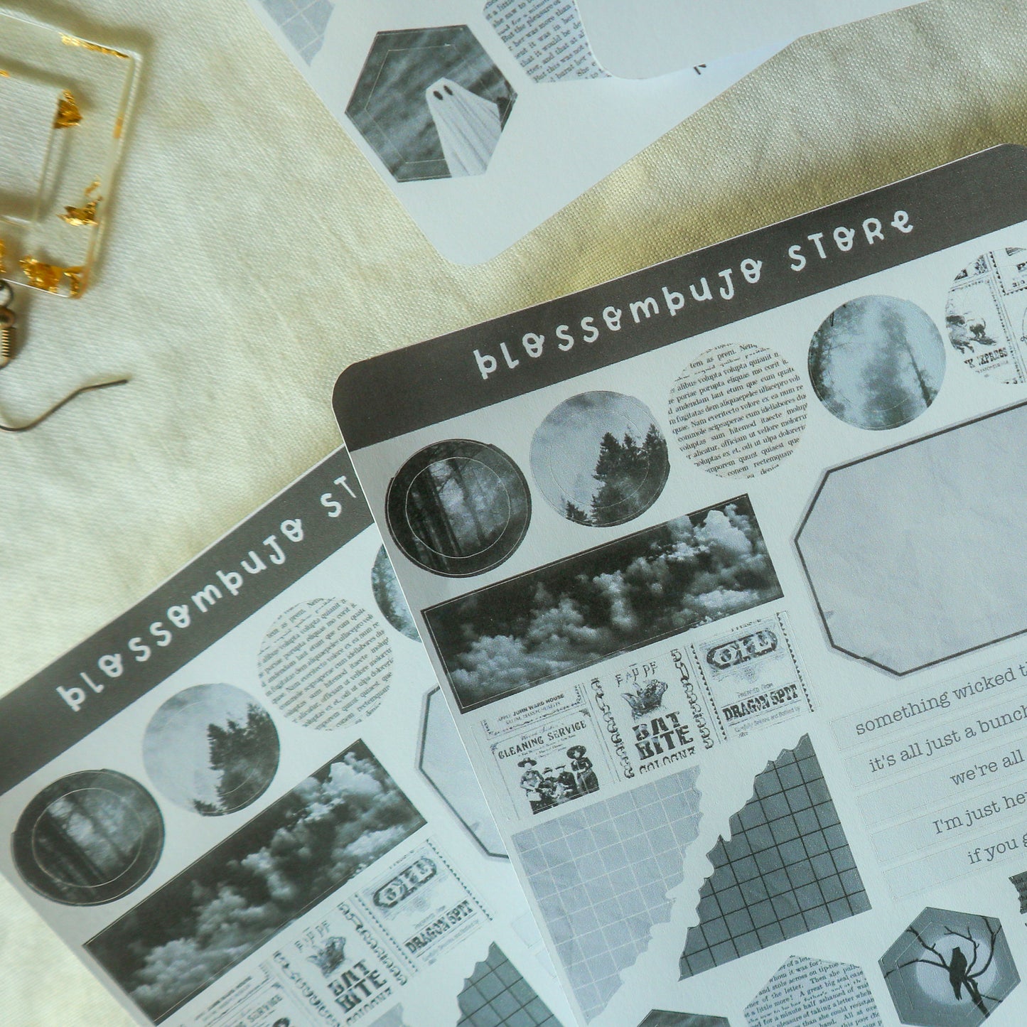 Stickersheet - Noir Journal