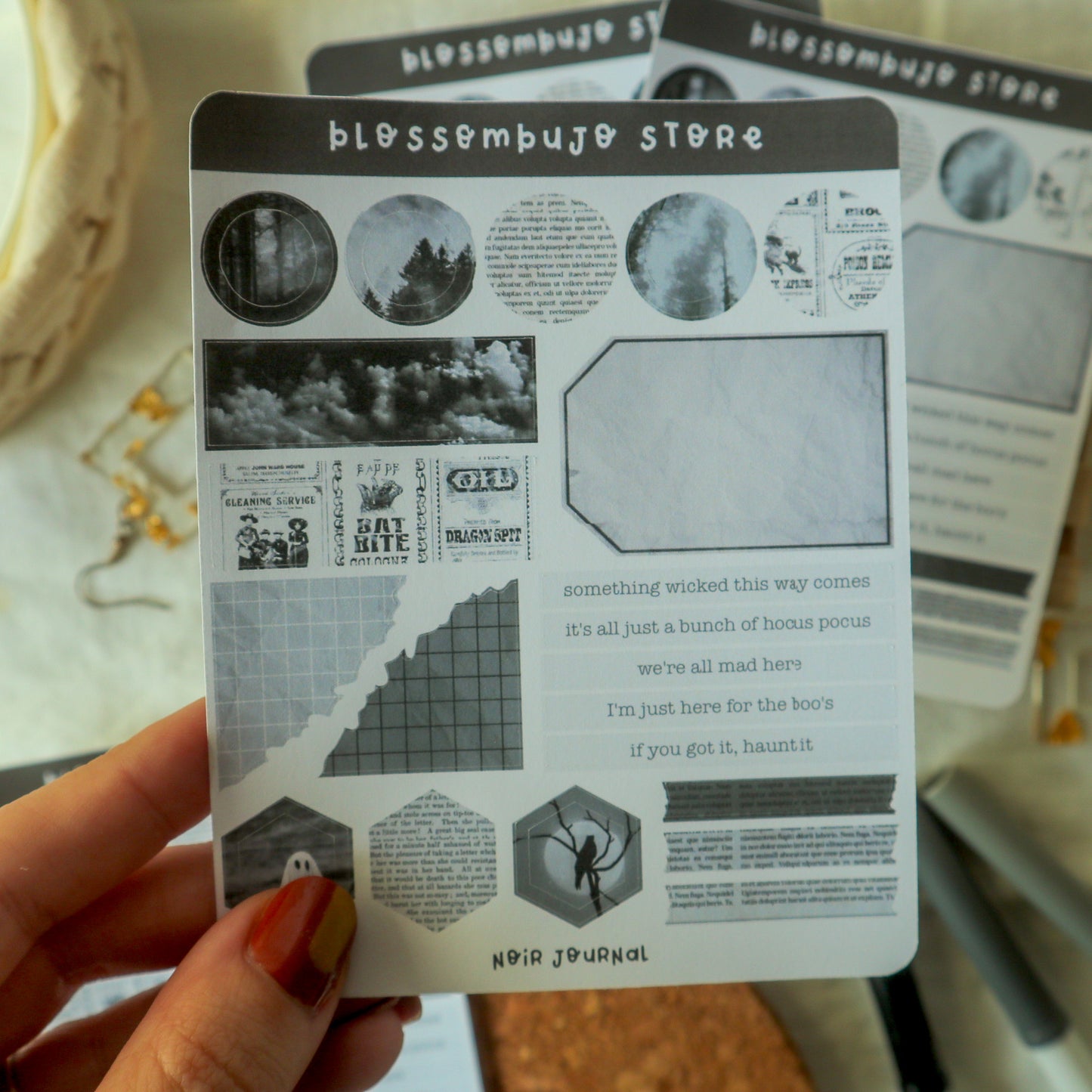 Stickersheet - Noir Journal