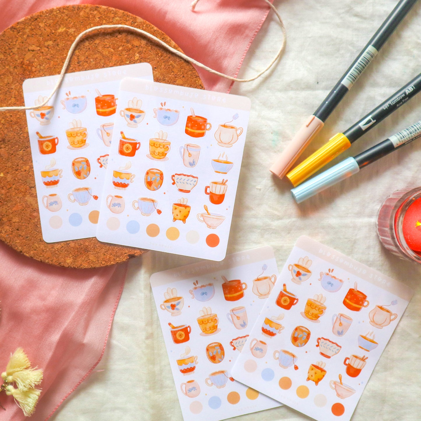 Stickersheet - Tea House