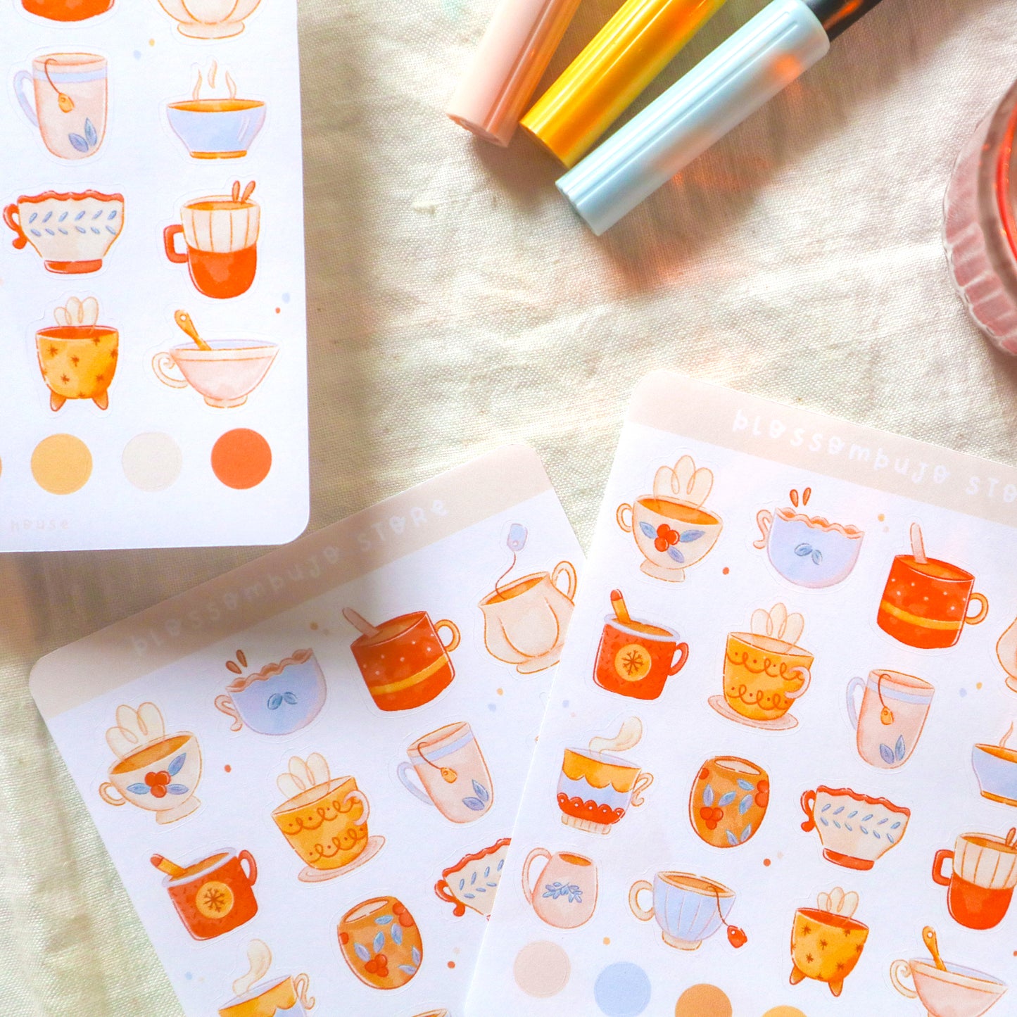 Stickersheet - Tea House