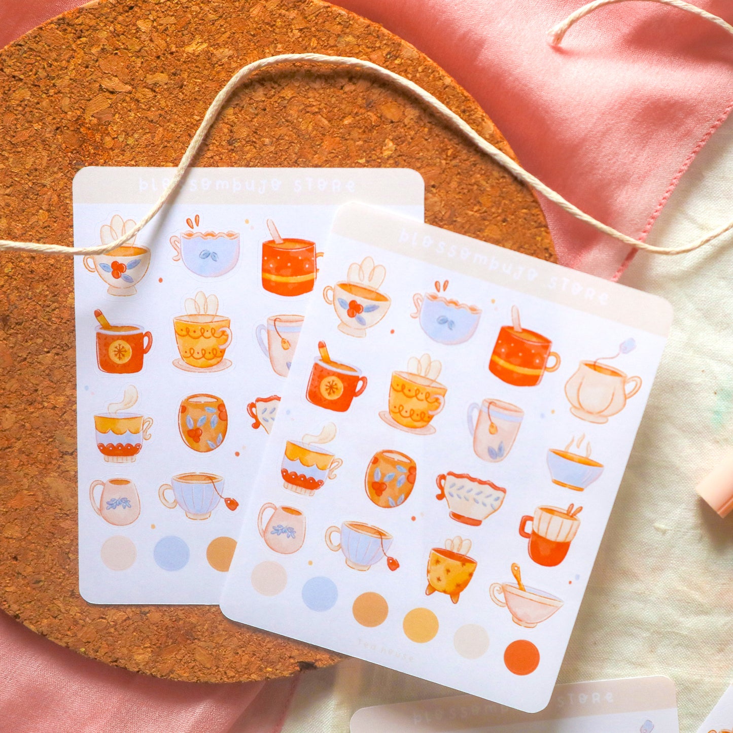 Stickersheet - Tea House