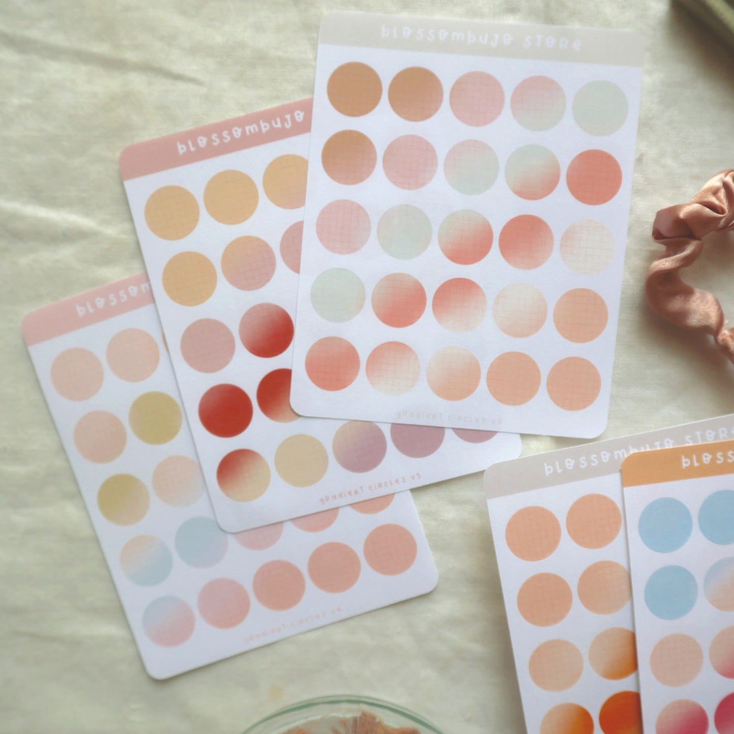 Stickersheet - Cerchi sfumati