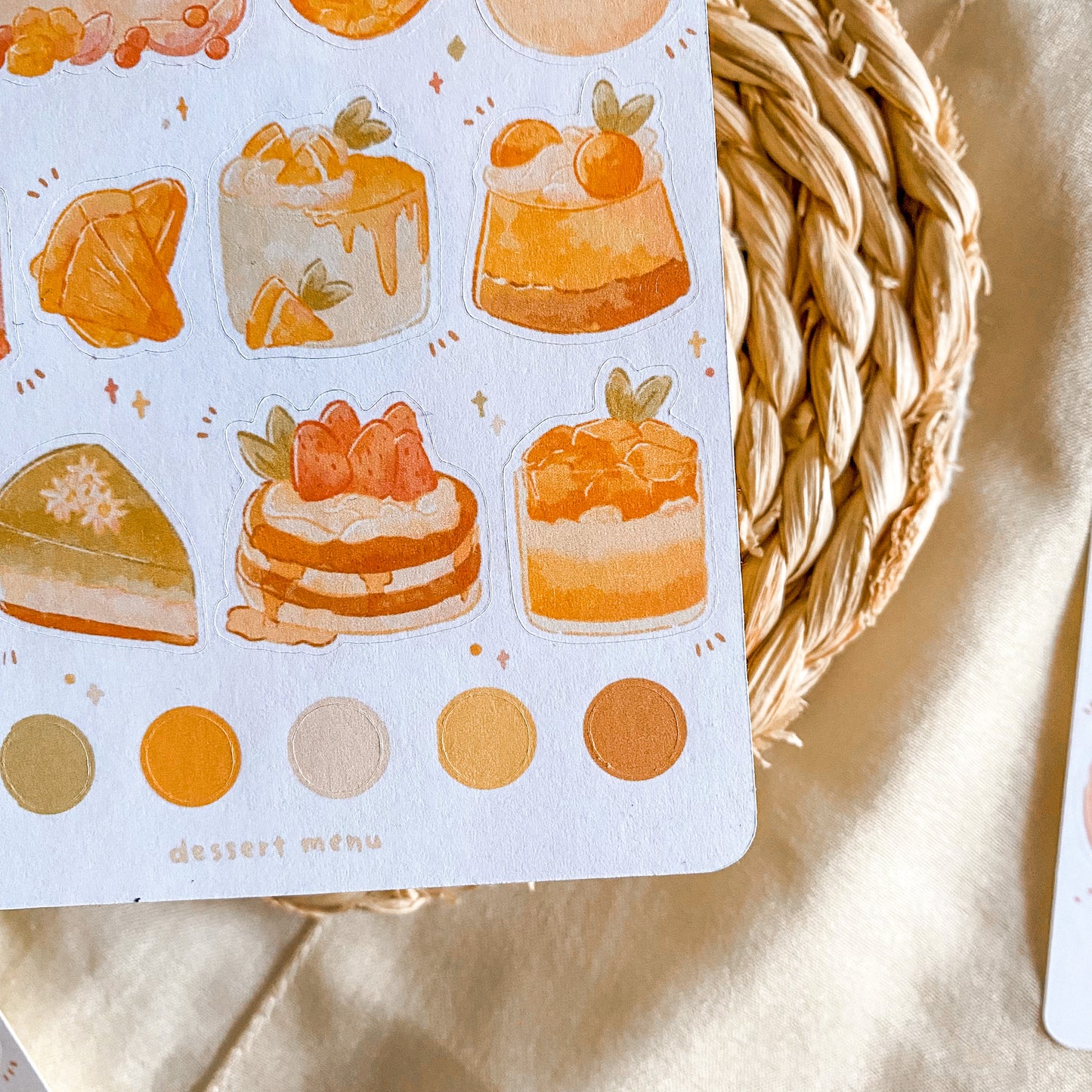 Foglio di adesivi - Menu dei dolci