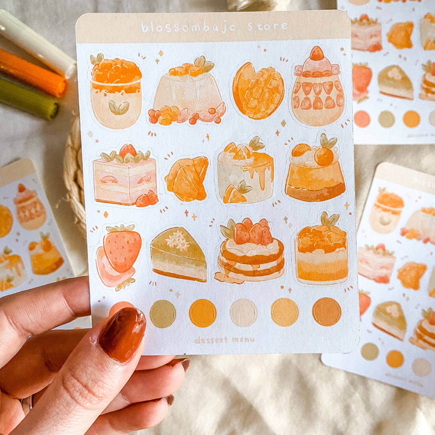 Foglio di adesivi - Menu dei dolci