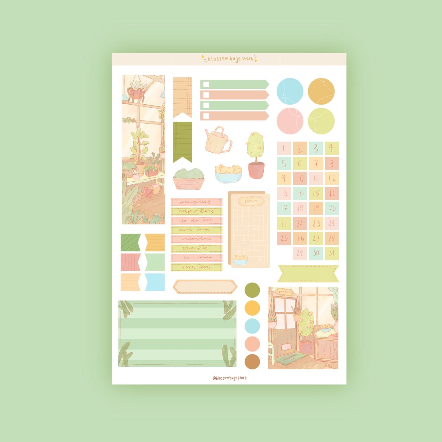 PRINTABLES - "Greenhouse" Theme.