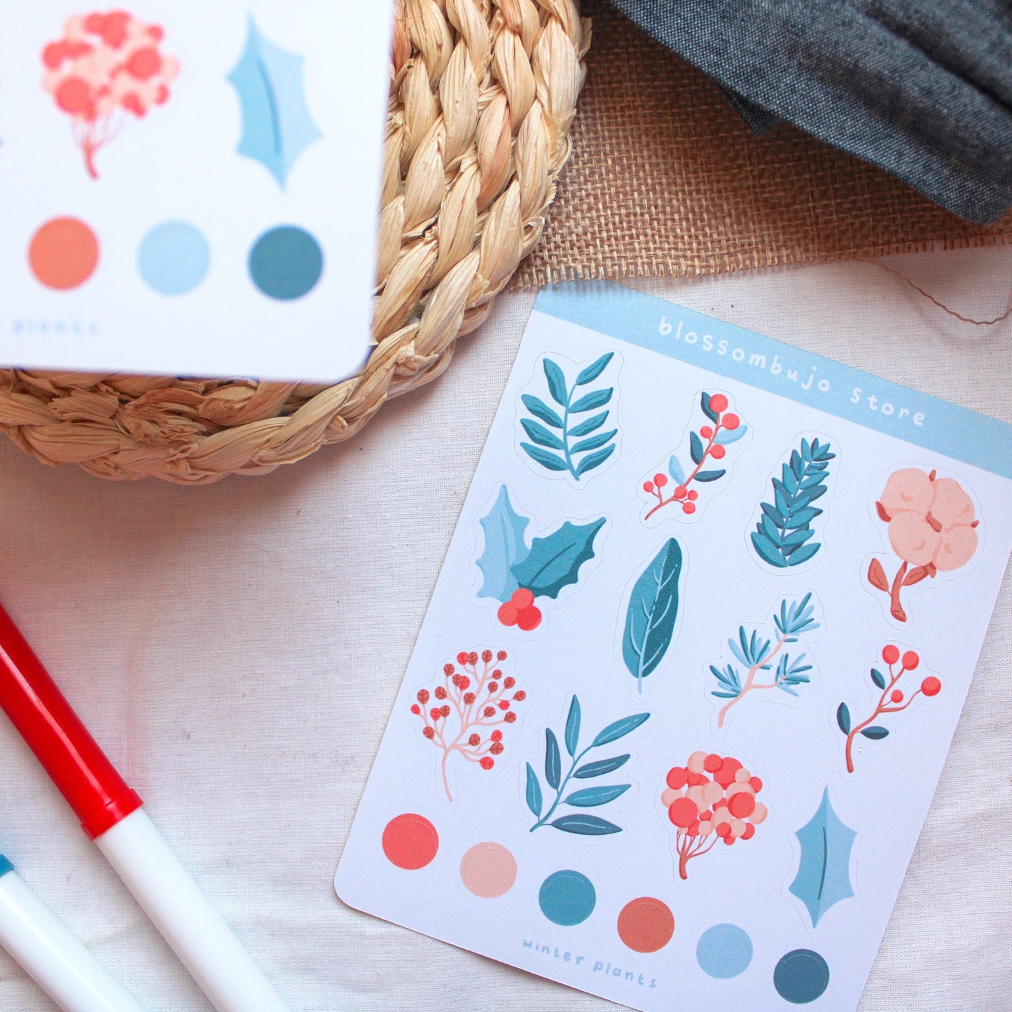 Stickersheet - Winter Plants.