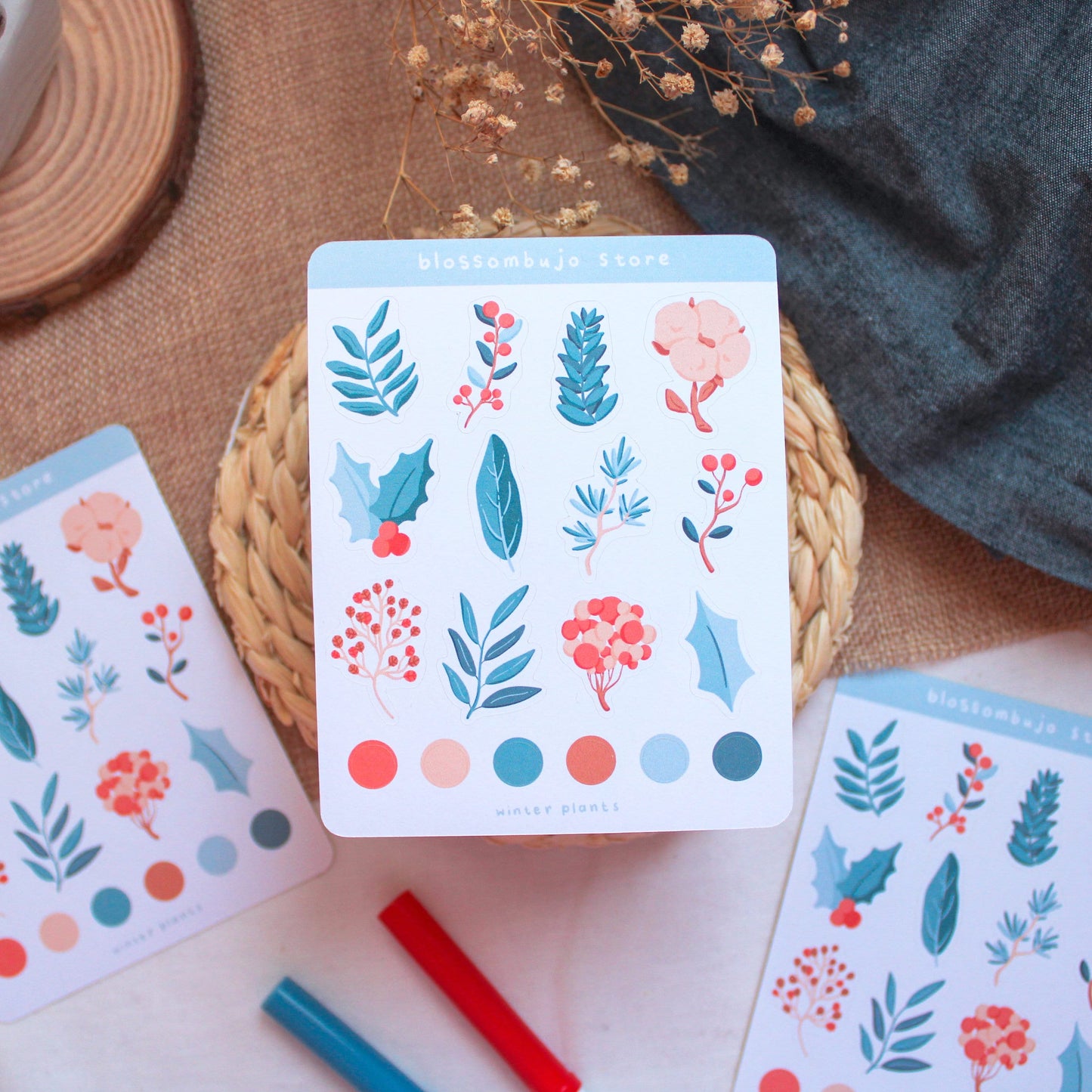 Stickersheet - Winter Plants.