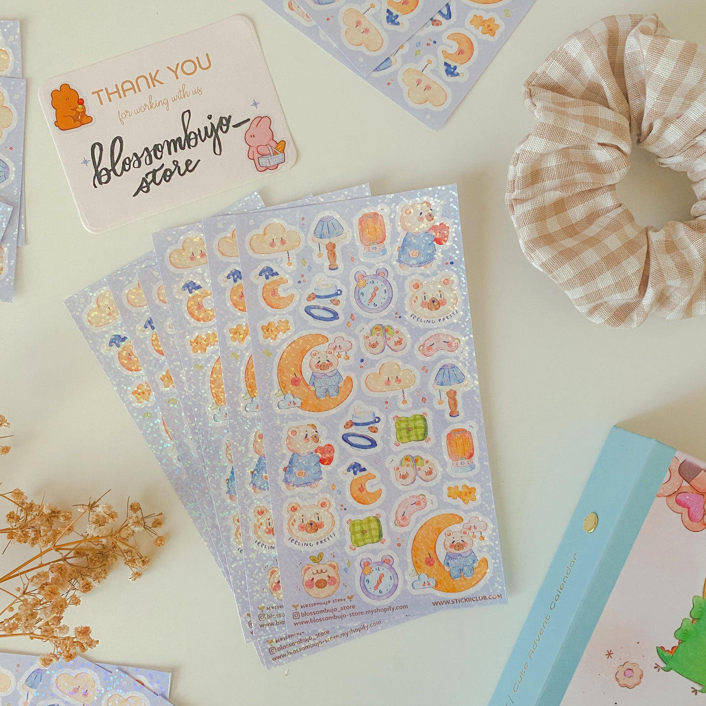 Stickersheet Vinyl Sparkly - Good Night