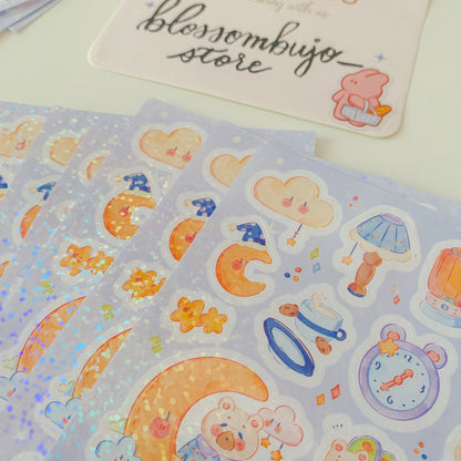 Stickersheet Vinyl Sparkly - Good Night