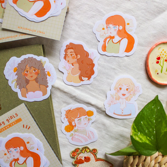 Sticker Set - Spring Girls