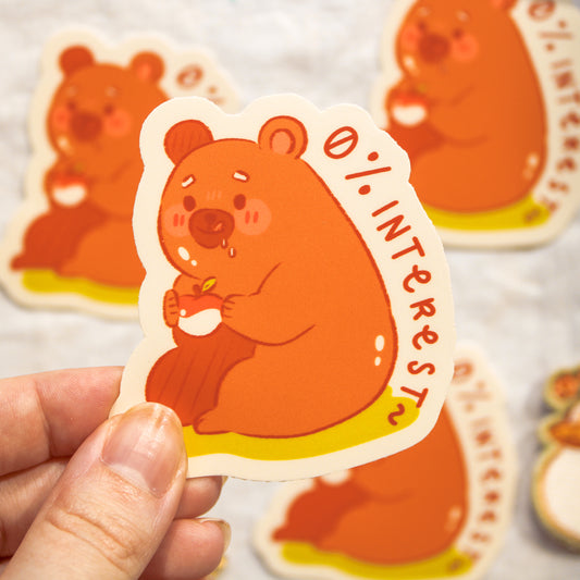Sticker Flake Vinyl - Silly Bear