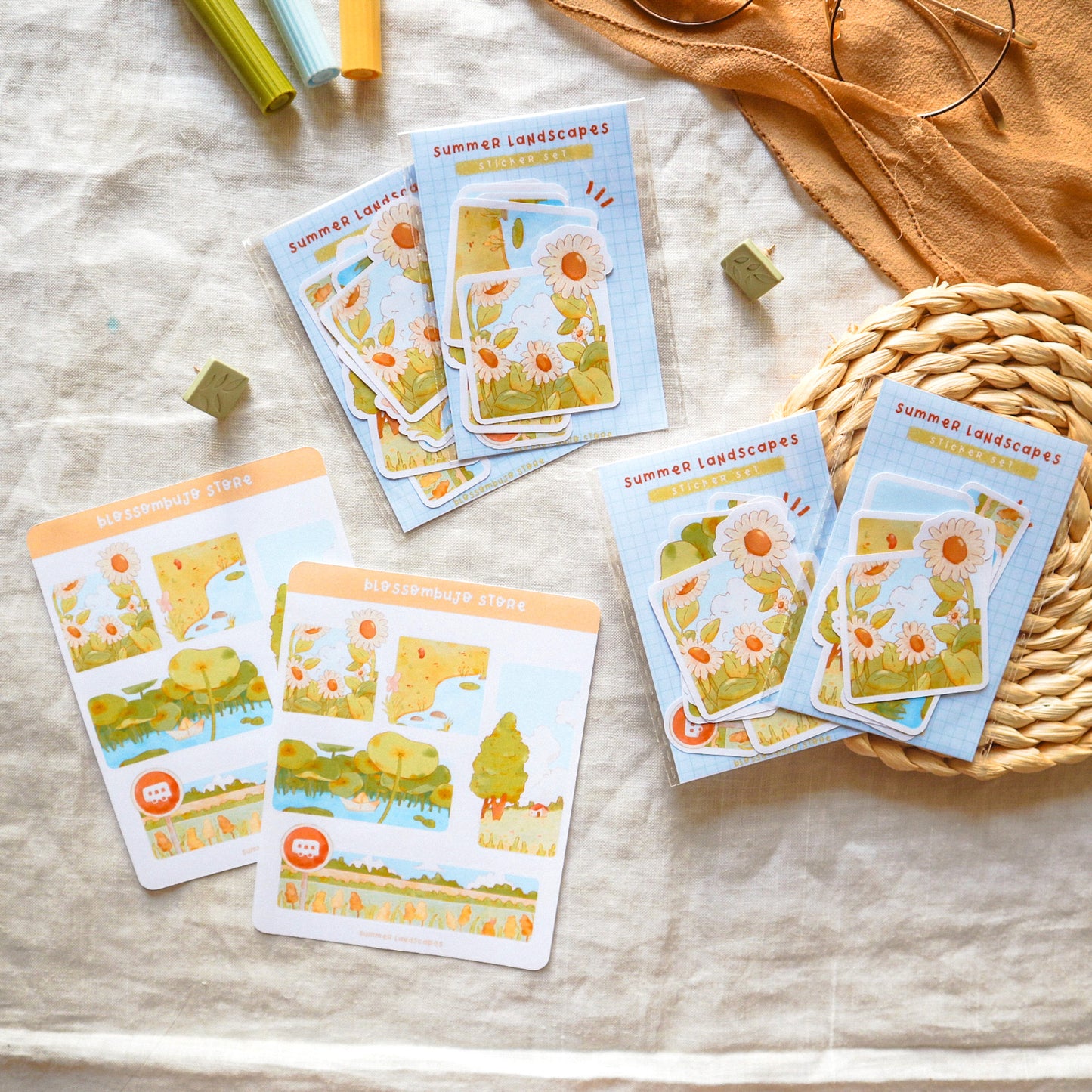 Sticker Set - Summer Landscapes