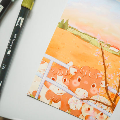 Art Print - Twilight Cows