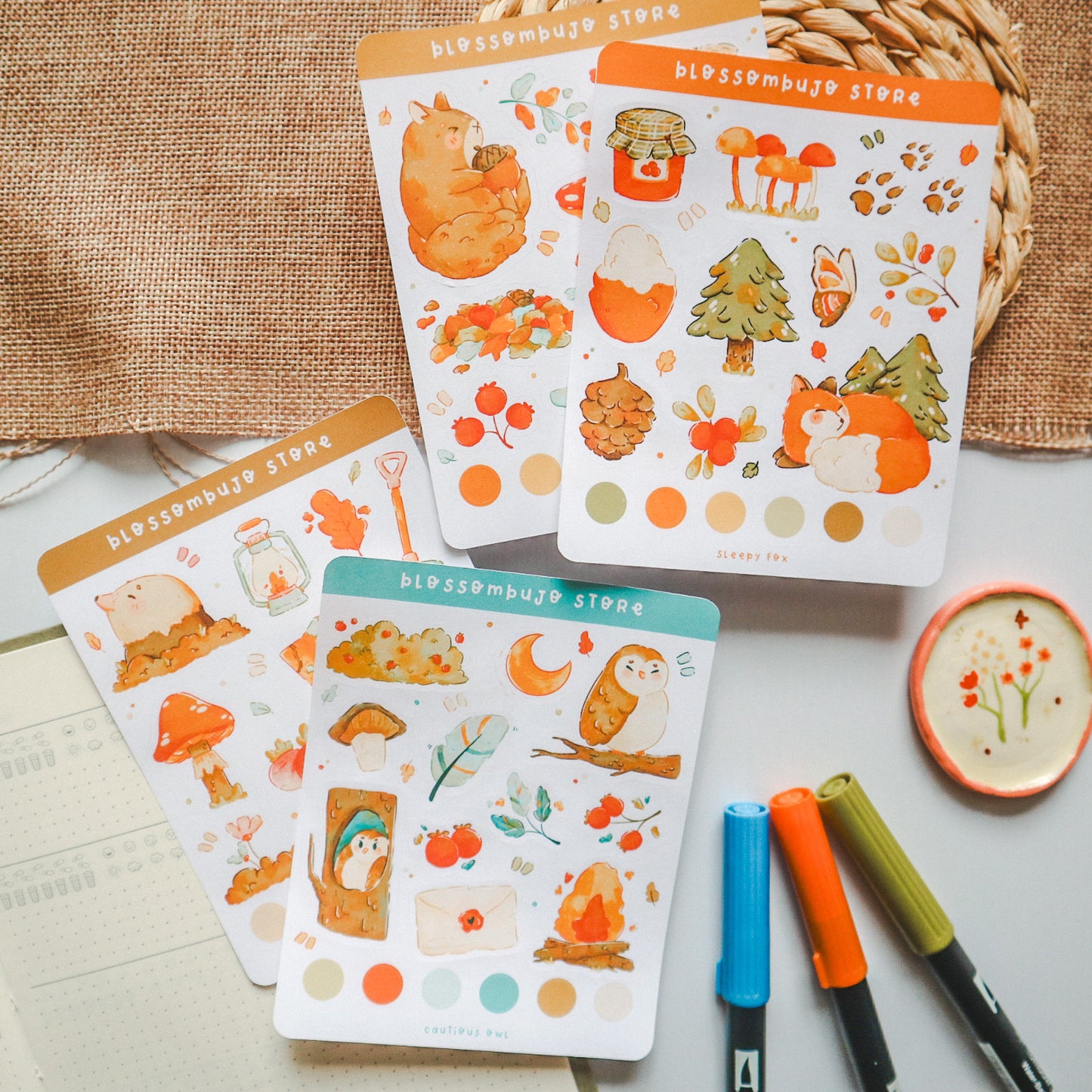 Stickers Bundle - Autumn Animals