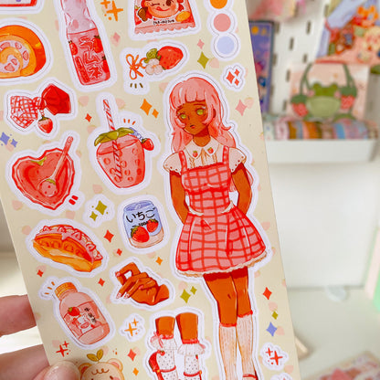 Stickersheet Vinyl Matte - Ichigo Flavor