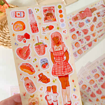 Stickersheet Vinyl Matte - Ichigo Flavor