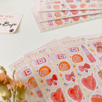 Stickersheet Vinyl Matte - Ichigo Flavor