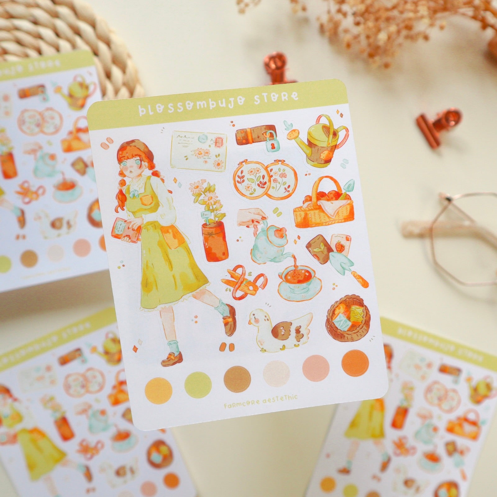 Farmcore Design Stickersheet - Farmcore Aesthetic – BlossomBujo Store