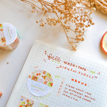 Washi Tape Stamp - Playful Forest