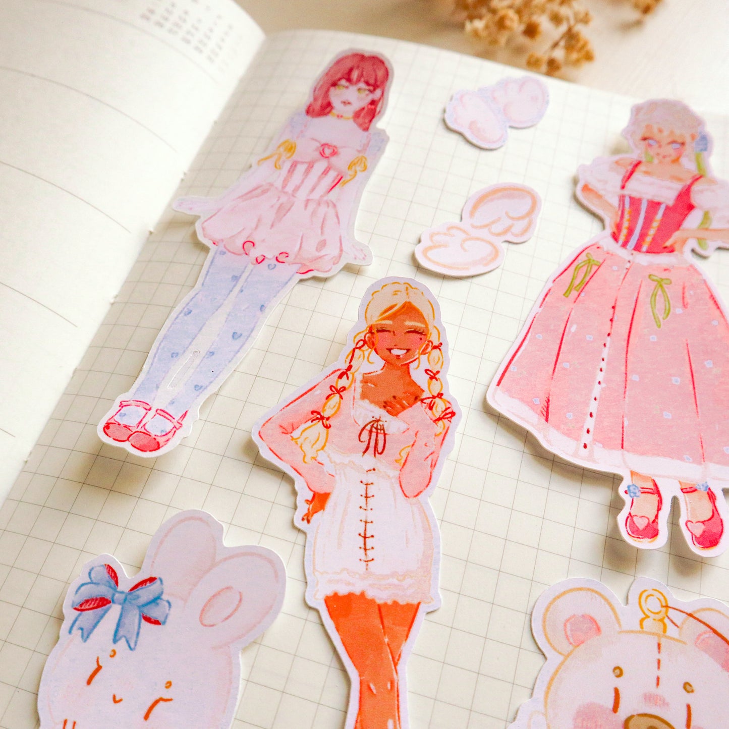 Sticker Set - Romantic Girls