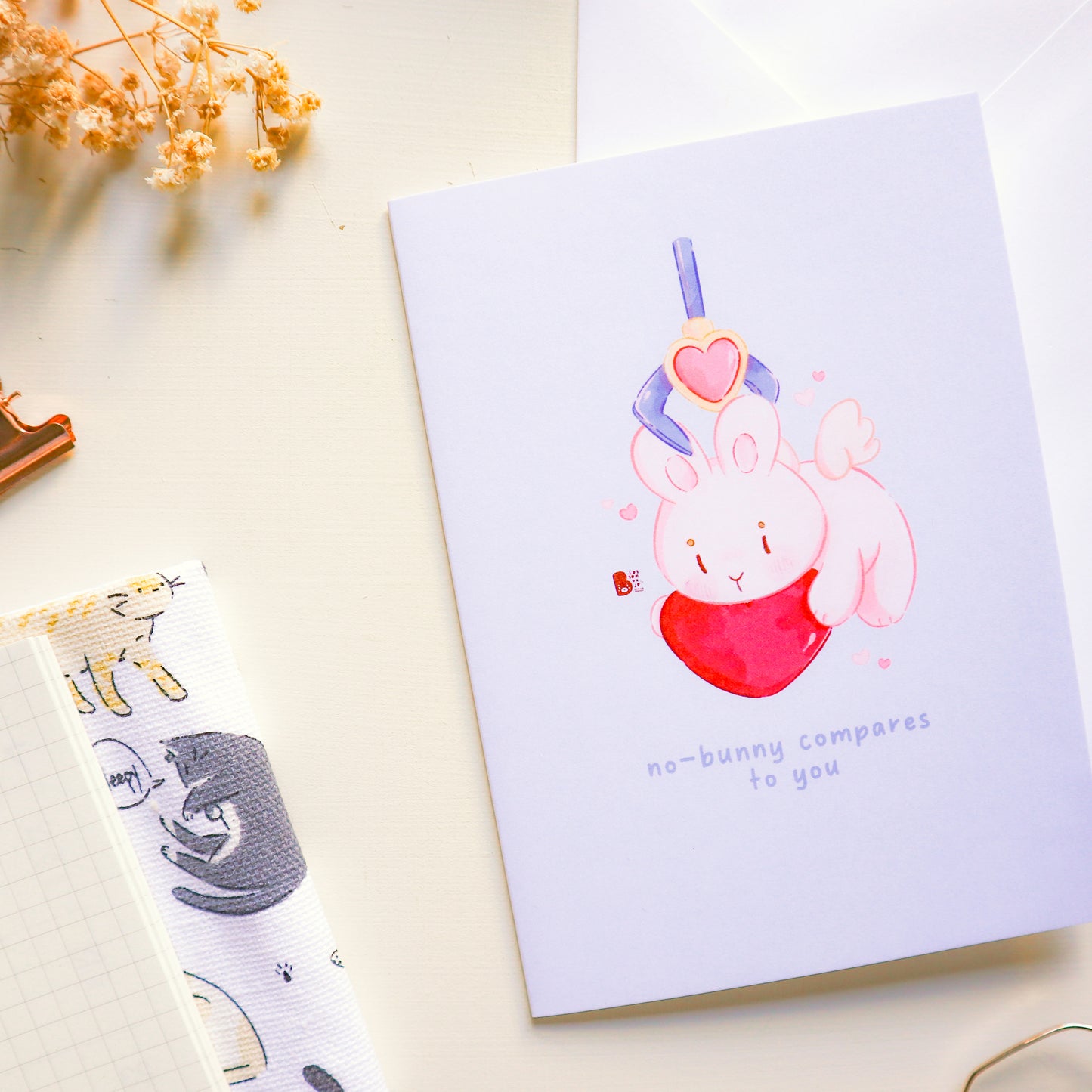 Greeting Card - Romantic Bunny