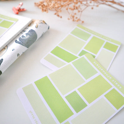 Stickersheet - Green Squares