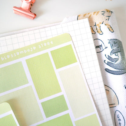 Stickersheet - Green Squares