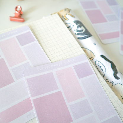 Stickersheet - Purple Squares