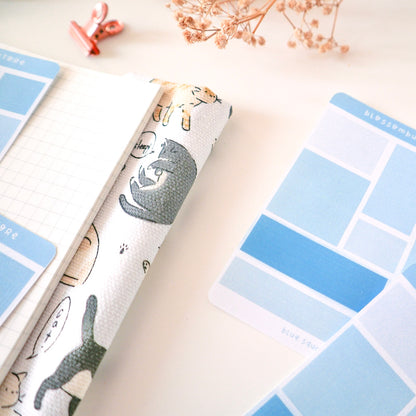Stickersheet - Blue Squares