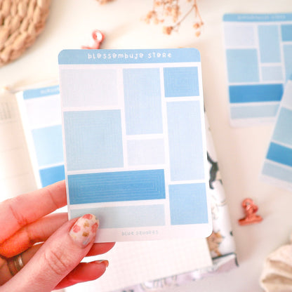 Stickersheet - Blue Squares
