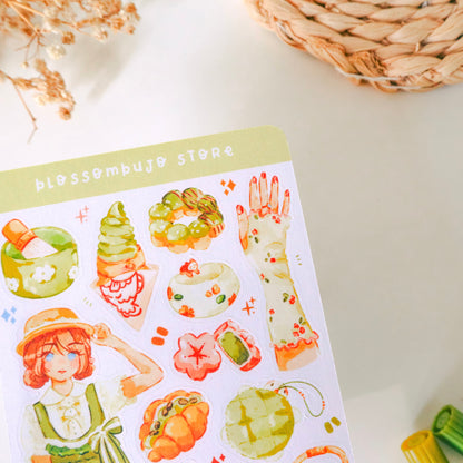 Stickersheet - Matcha Flavor