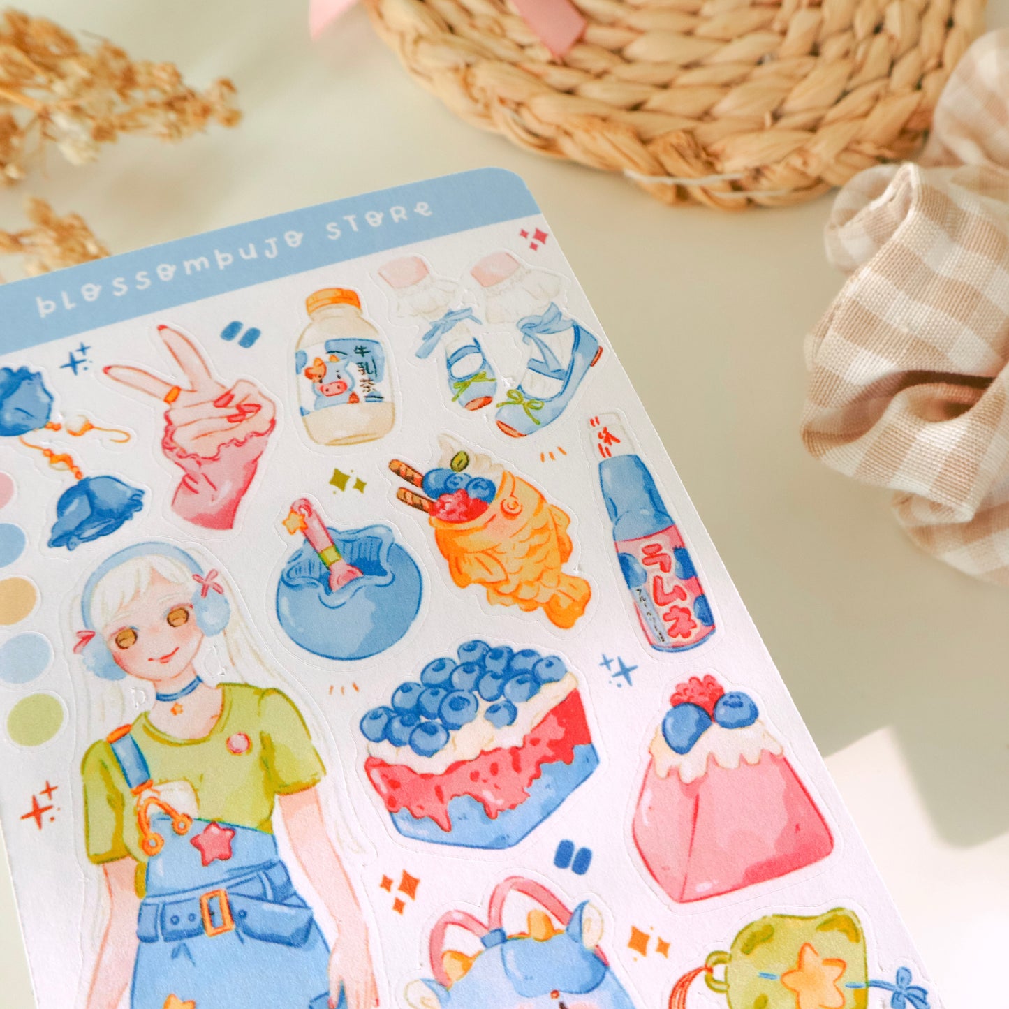 Stickersheet - Blueberry Flavor